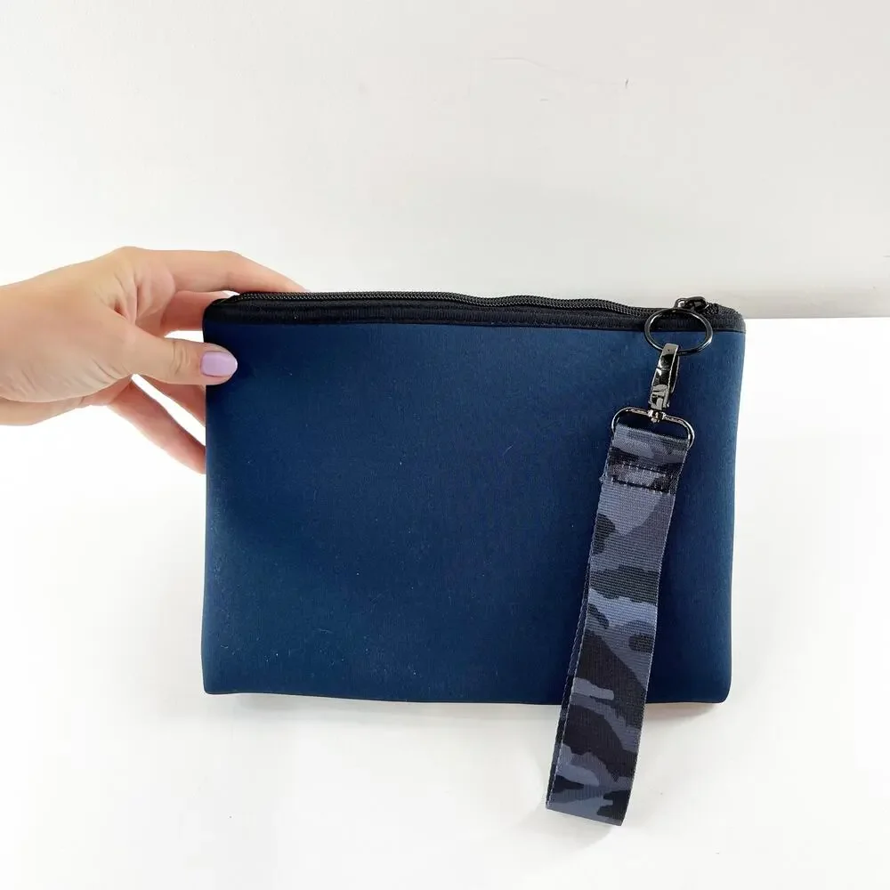 Haute Shore Beth Clutch Neoprene Wristlet Wallet Blue